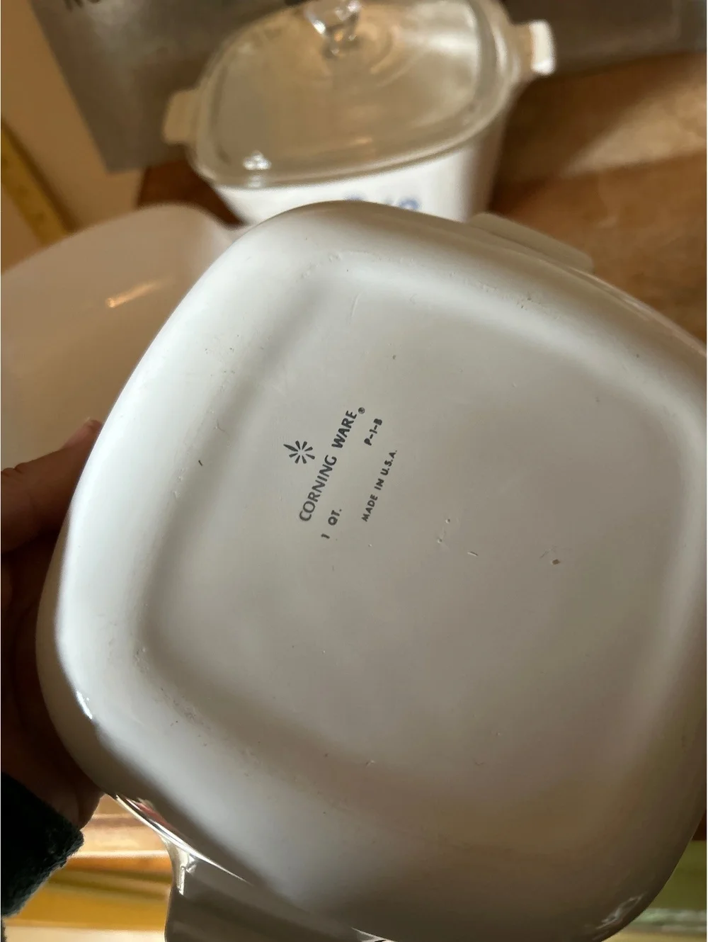 Vintage CorningWare Blue Cornflower 1 Qt Square Casserole Dish with Lid
